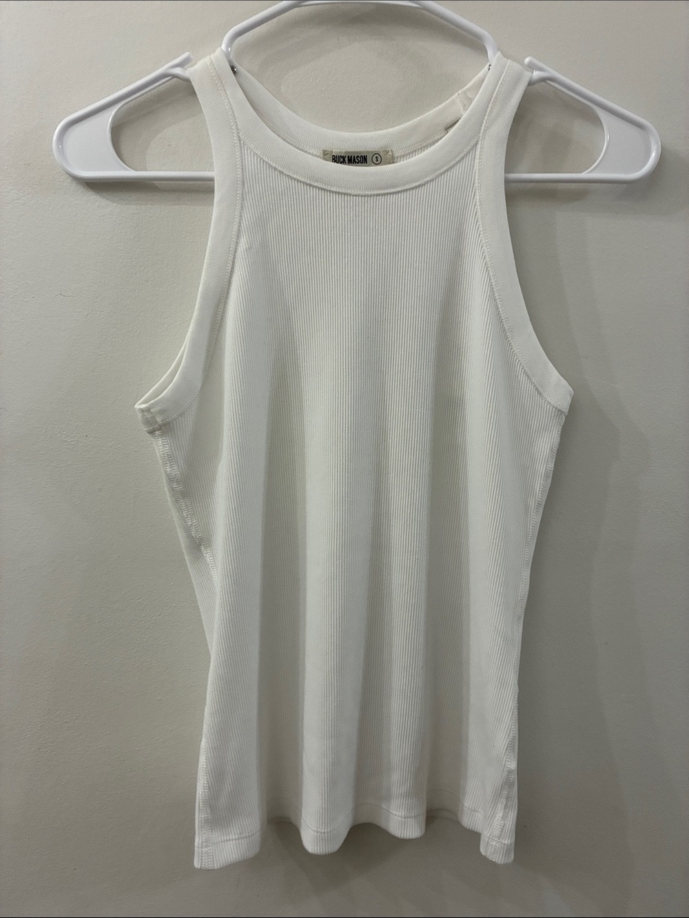 Buck Mason NWT Women's White Ribbed Tank Top - small